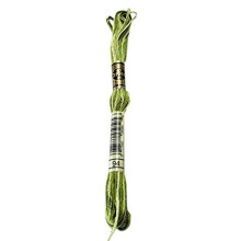 DMC 117-94 6-strengs broderi bomuldstr?d broget Khaki Gr?n 8,7-yard