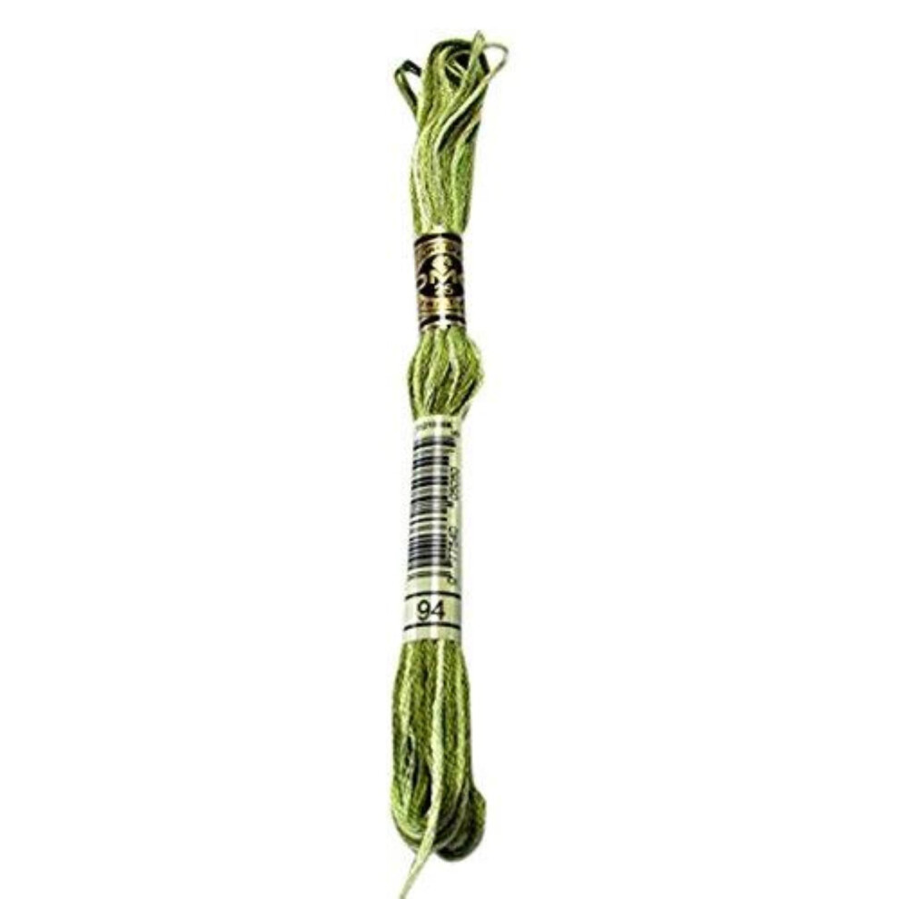 DMC 117-94 6 Strand Embroidery Cotton Floss  Variegated Khaki Green  8.7-Yard