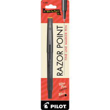 SLS ARTS PIL11000 Razor Point Marker Ex.Fine Blk Bsw 10Pp