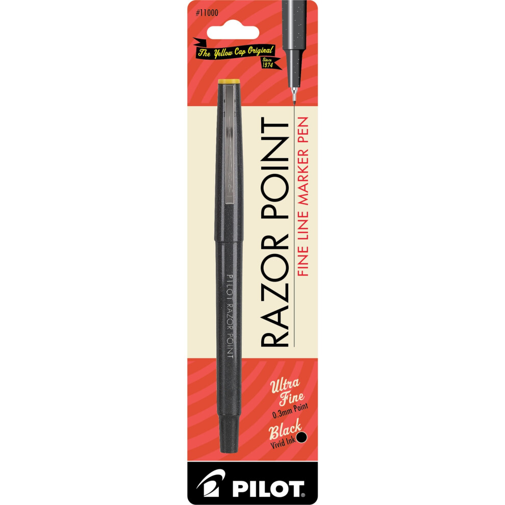 SLS ARTS PIL11000 Razor Point Marker Ex.Fine Blk Bsw 10Pp
