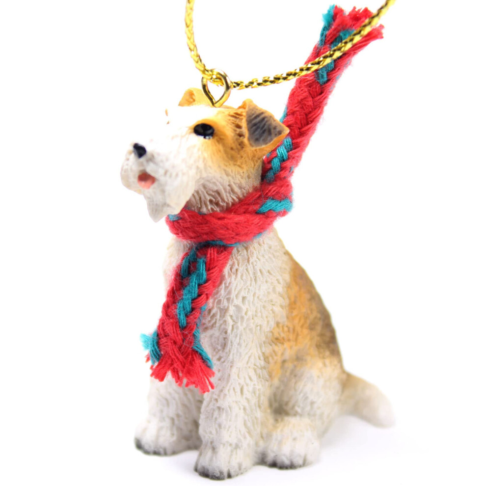 Conversation Concepts Wire Fox Terrier Tiny Miniature One Christmas Ornament Rood - Heerlijk!-image