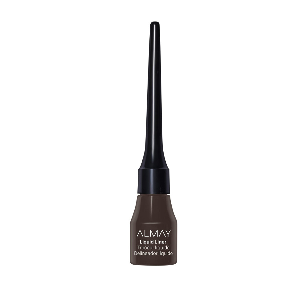 Almay Brown Liquid Eyeliner Waterproof And Longwearing Hypoallergenic Cruelty Free -Fragrance Free Ophthalmologist Tested 222 0.1 Fl Oz(Pack Of