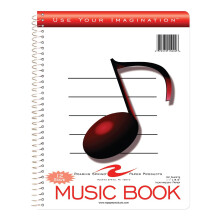 No caderno encadernado com arame de m   sica de primavera 12 staves of music lines 11 """" x 8.5 """" 32 folhas de papel branco liso (pacote de 1)