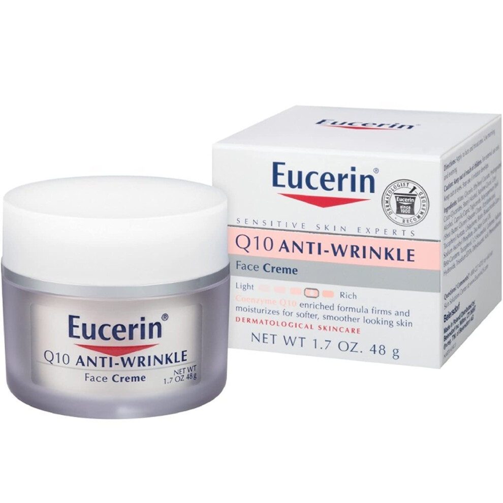 Eucerin Sensitive Skin Experts Q10 Anti-Wrinkle Face Creme 1.70 Oz (Pack Of 2)