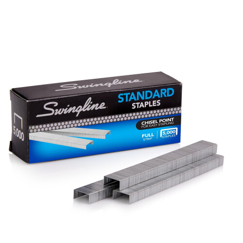 Swingline Standard Staples 1/4"""" Full Strip Box ? 5.000