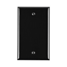 Leviton 80714-E Placa de Parede Vazia 1-Gang, Tamanho Padrão, Nylon Termoplástico, Montagem em Caixa, Preta