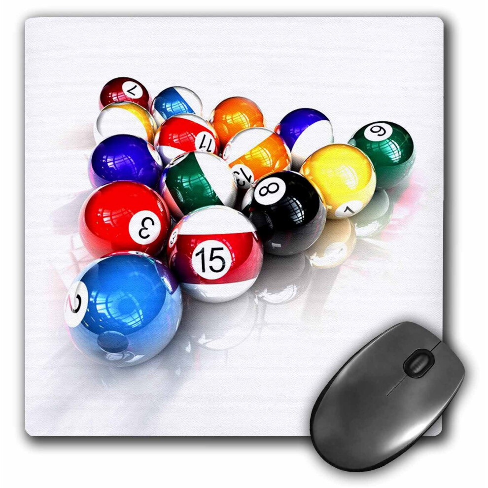 Tapis De Souris 3Drose Llc 8 X 8 X 0,25 Pouces Boules De Billard (Mp_3318_1)-image