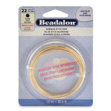 Srma n stil german Beadalon pentru bijuterii care fac culoare rotunda de aur 22 Gauge 32,8 ft