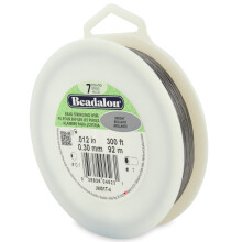 Beadalon 7 Strand Stainless Steel Bead Stringing Wire 0.012 in / 0.30 mm Bright 300 ft / 91 m