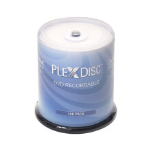 PlexDisc DVD+R 4,7 GB 16X biely term   lny tlaciteln    hub - vreteno na 100 diskov (FFP) - 63C-415-BX