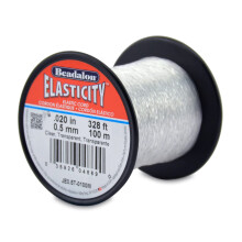 Cordão Elástico Beadalon Elasticity, 0.5 mm / .020 in, Transparente, 100 m / 328 ft