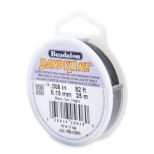 Beadalon Dandyline A?a de ?esut ?i n?irare margele 0,15 mm / .006 in negru 25 m