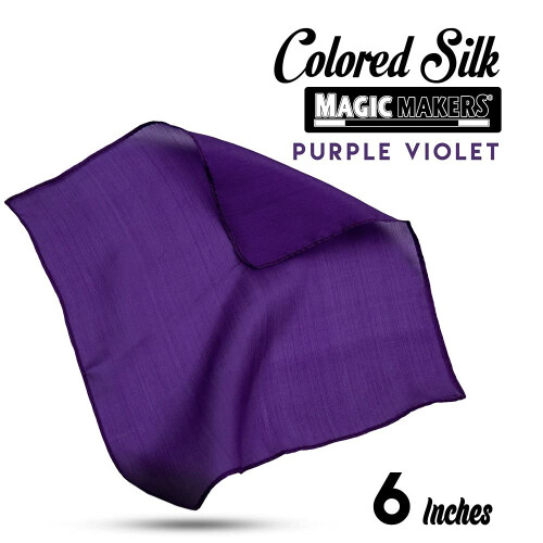 Magic Makers Professional Grade de 6 polegadas Magician's Silk - Purple Violet 1