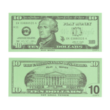 LEARNING ADVANTAGE Banconote da Dieci Dollari - Set di 100 Banconote da $10