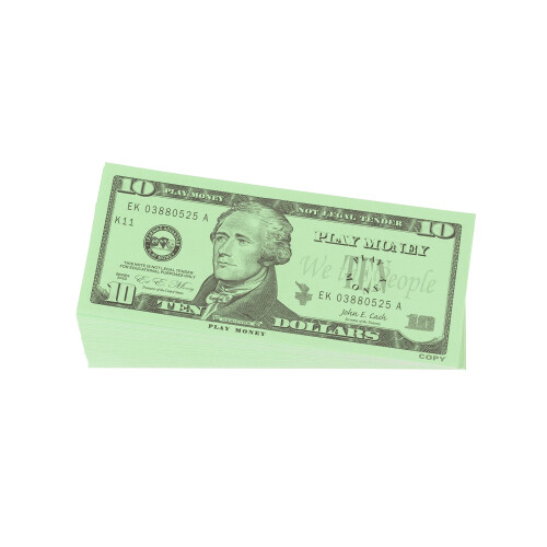 LEARNING ADVANTAGE Banconote da Dieci Dollari - Set di 100 Banconote da $10 1