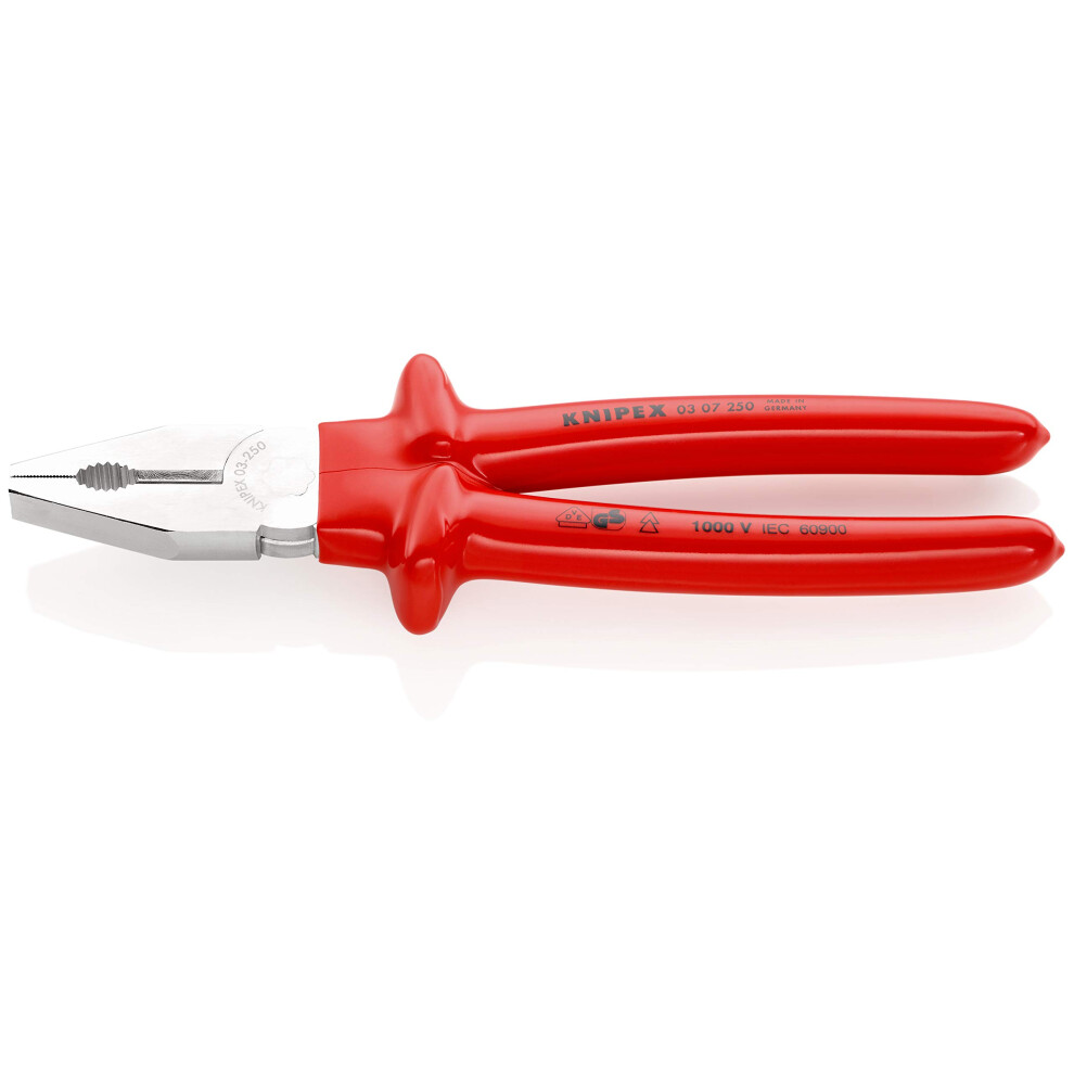Knipex 03 07 250 Combination Pliers 9 84"""" with dipped insulation