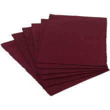 DII Basic Everyday geribbelde tafelmatset van 100% katoen, 13x19, BlackBerry, 6-delig
