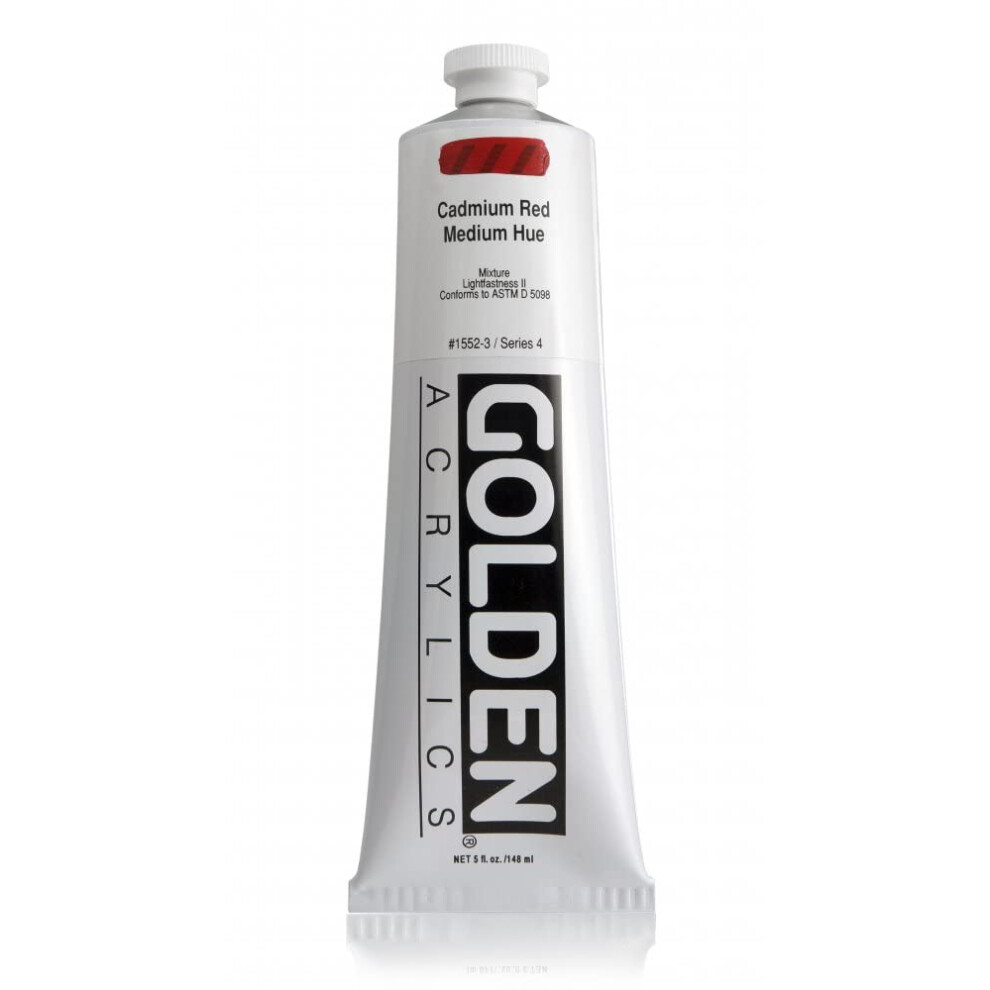Tube de teinte acrylique Golden Heavy Body, 5 oz, rouge cadmium moyen