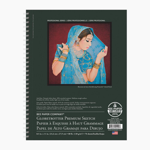 Bloc-notes Bee Paper Globetrotter 5-1/2 pouces par 8-1/2 pouces