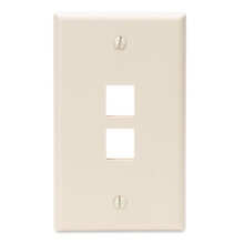 Leviton 41080-2TP 2-porttinen QuickPort-seinälevy, kevyt manteli