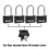 Master Lock Κλειδαριά Master Lock Αλουμινίου με Κλειδί, 141QLF, 4 Πακέτο με Κλειδιά Ιδίων, Μαύρη 3