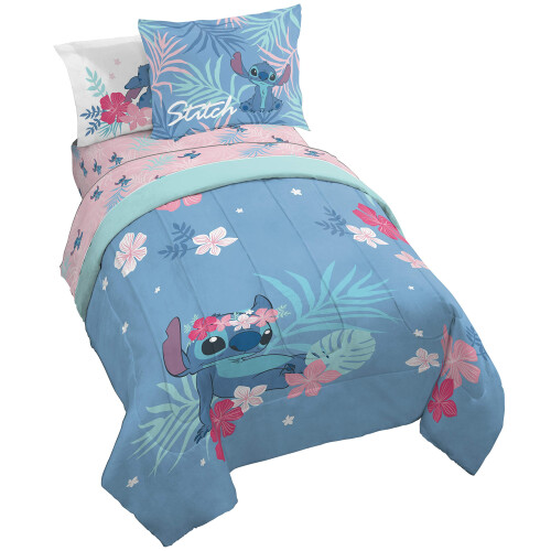 Jay Franco Disney Lilo & Stitch Paradise Dream 5 pe as Conjunto de cama ...
