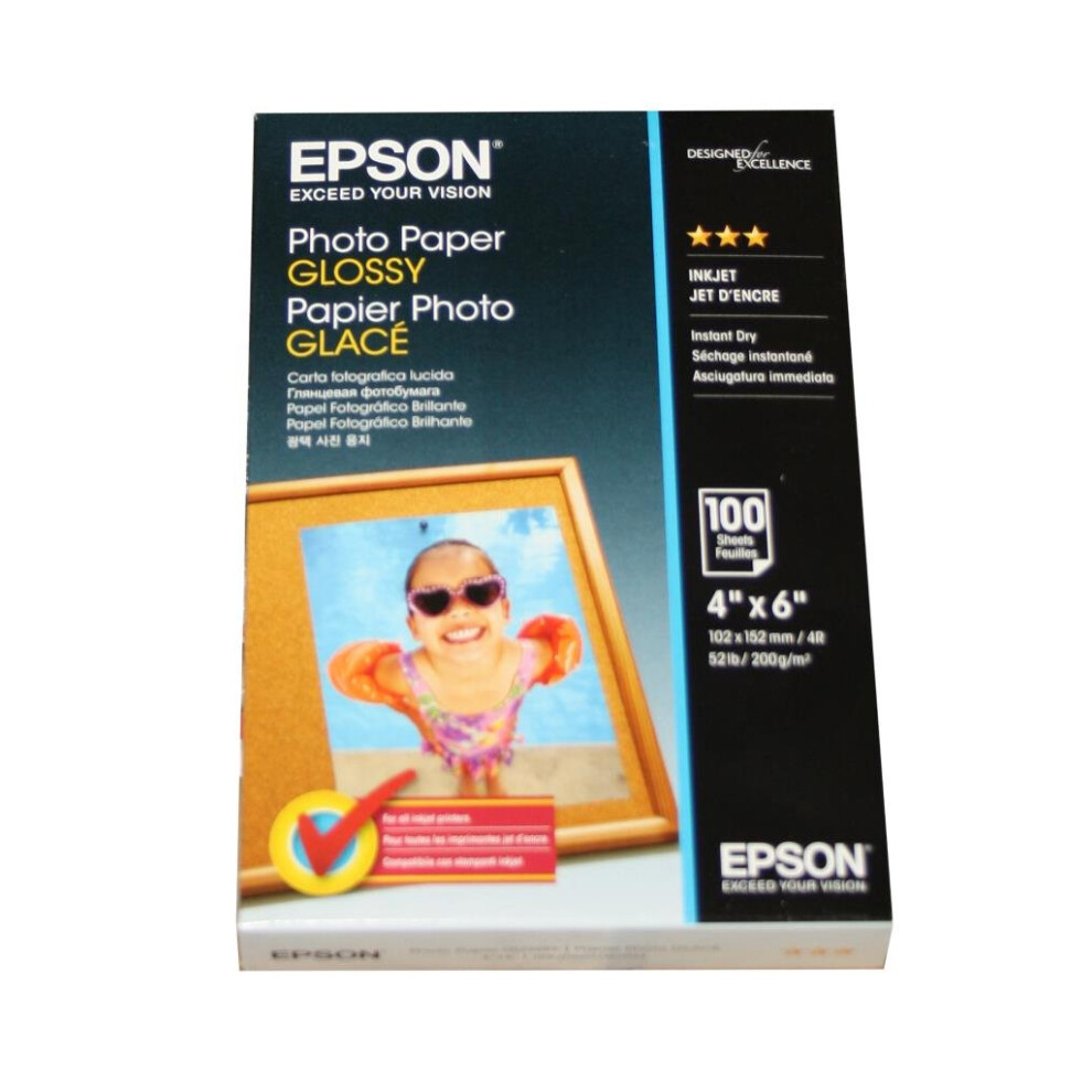Epson PAPER gLOSSY PHOTO 4X6 100 SHTS