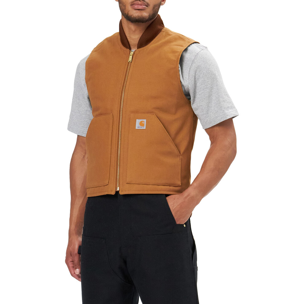 Carhartt mens Arctic-quilt Lined Duck (Big & Tall) outerwear vests  Brown  4X-Large Big Tall US