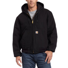 Veste Active Carhartt homme ajustée en canard isolée doublée en flanelle noire petite