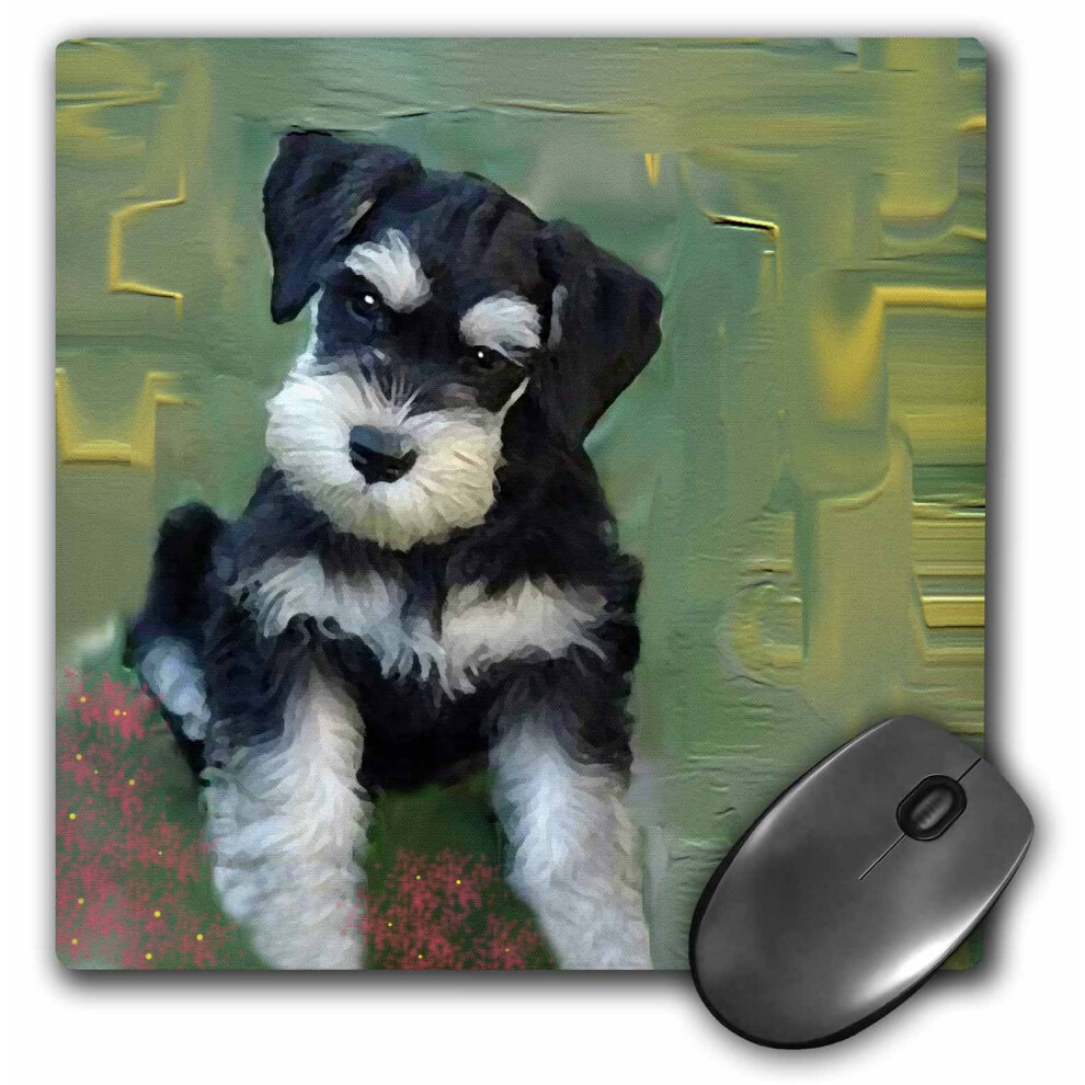3Drose Llc 8 X 8 X 0.25 Inches Mouse Pad Miniature Schnauzer (Mp_4158_1) 489004158014