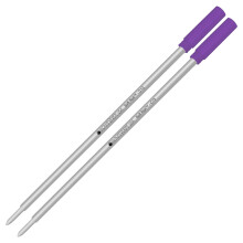 Monteverde Kugelschreiber-Mine, passend f  r Cross-Kugelschreiber, mittlere Spitze, weiche Rolle, Lila, 2 pro Packung (C132PL)