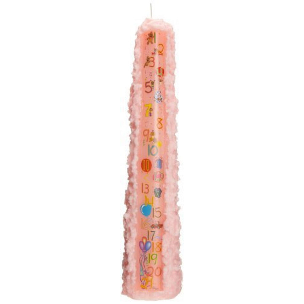 Biedermann & Sons CP241PK Baby Shower Birthday 1 to 21 Pillar Candle  Peach  15-Inches Tall  unscented-image-OPC-PGFCP6Q-NEW