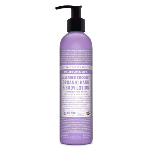 Dr Bronner's Βιολογική Λοσιόν Λεβάντας-Καρύδας Dr Bronners 8 ουγγιές - 6 ανά συσκευασία.