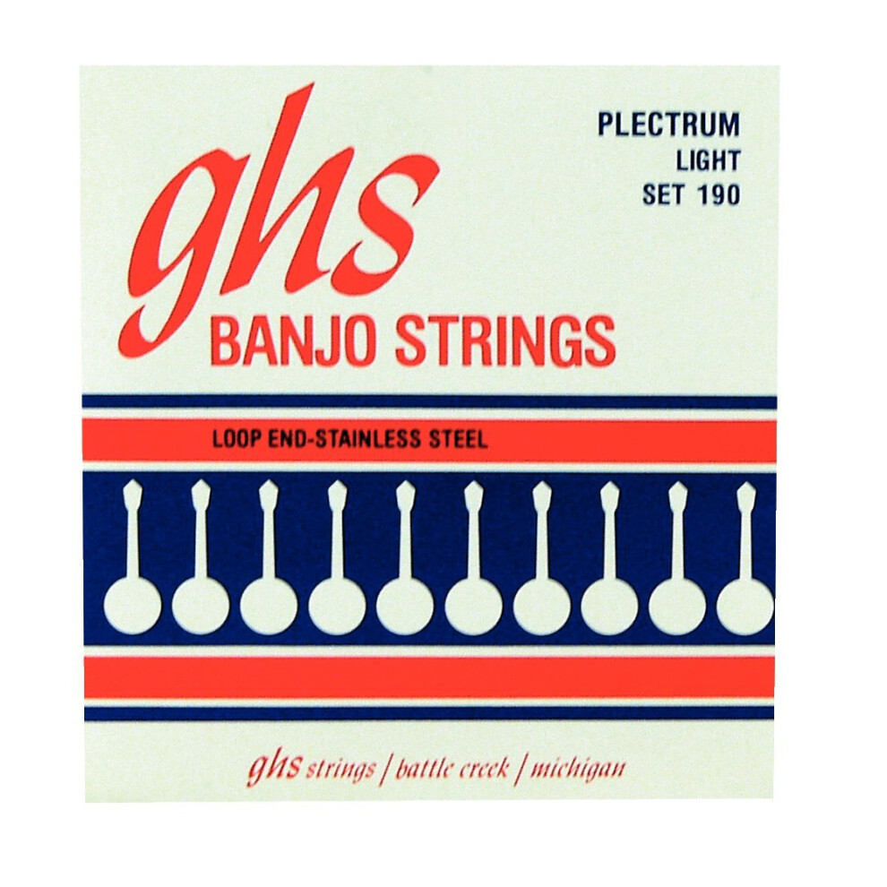 Ghs 190 Light 4 Banjo Stainless Steel String-image