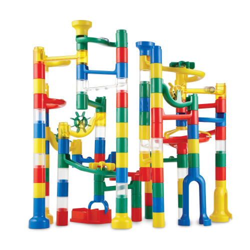 MindWare Marble Run: set da 123 pezzi (103 pezzi resistenti e 20 biglie) per bambini. Set di costruzioni STEM.
