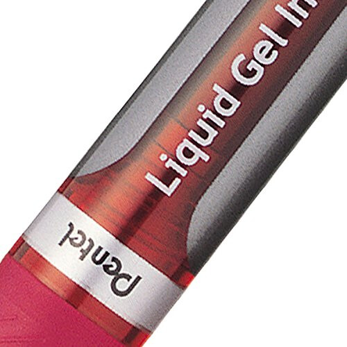 Pentel Pentel ENER-GEL Deluxe Υγρή Γραφίδα, Παχύ Ακρο, Κόκκινο Μελάνι, Συσκευασία 12 2