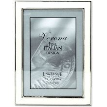 Lawrence Frames Silver Plated Metal with White Enamel Picture Frame  White  5x7