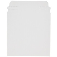 Mailers de CD/DVD de papelo branco de 5 x 5 polegadas com aba e selo, pacote com 100
