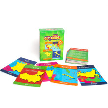 Geotoys GeoCards, Världens Flashkort Geografispel, Barnspel för Hem, Skola, Länder och Huvudstäder