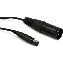 Audix CBLM25 Mini XLR naaras-XLR uros -kaapeli Audix Micros -sarjan mikrofoneille, 25 jalkaa - musta