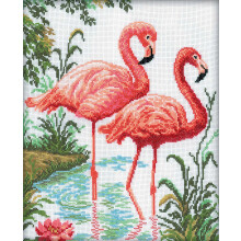 RTO Flamingos -ristipistosarja, 25 x 30 cm