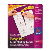 Avery Easy Peel Heldere Verzendlijsten LABEL,LSR,3.33X4,6/SH (Verpakking van 2)