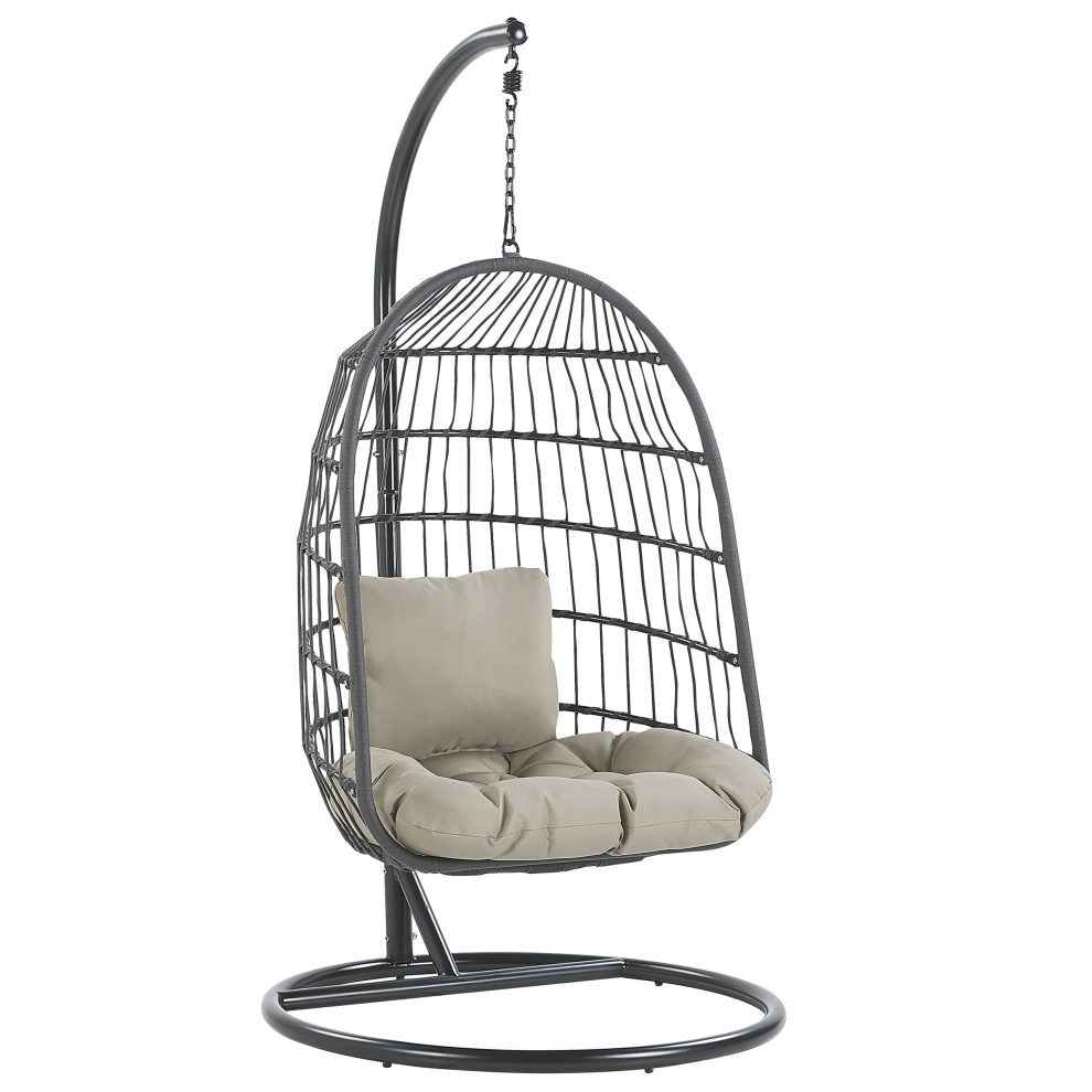 Hanging Chair with Stand ALLERA Metal Black