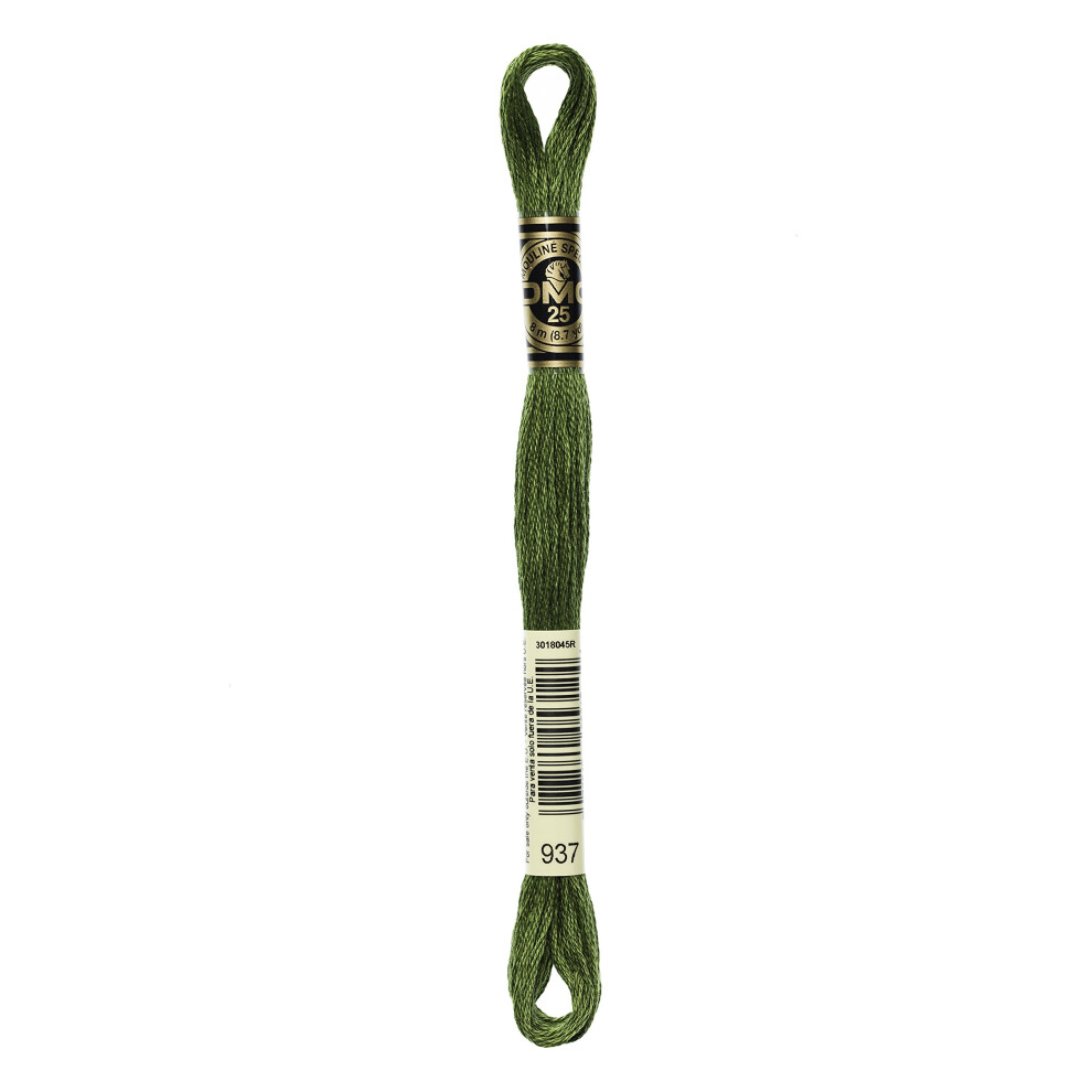 DMC Thread 6-Strand Embroidery Cotton 8.7 Yards Medium Avocado Green 117-937 (12-Pack)