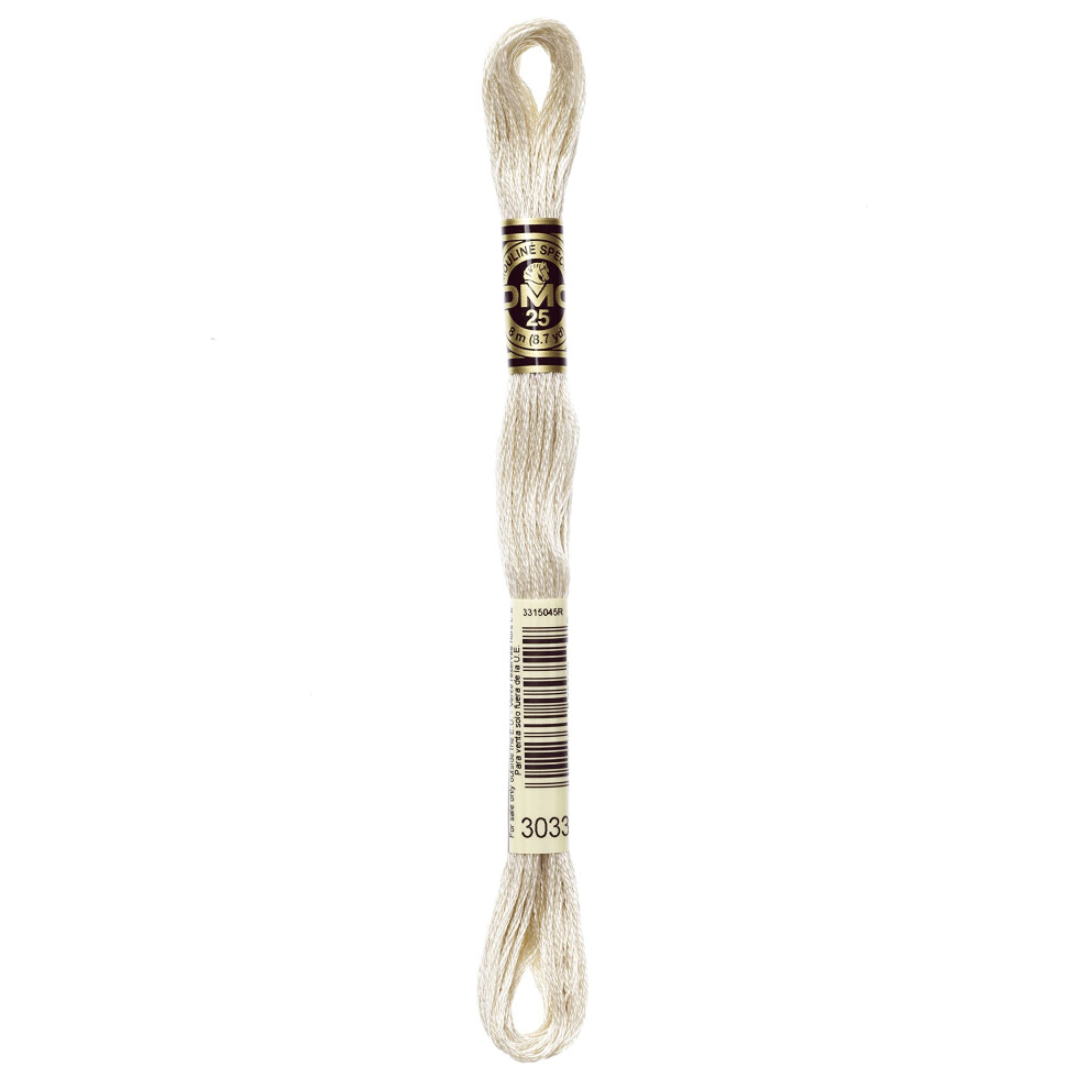 DMC Thread 6-Strand Embroidery Cotton 8.7 Yards Very Light Mocha Brown 117-3033 (12-Pack)