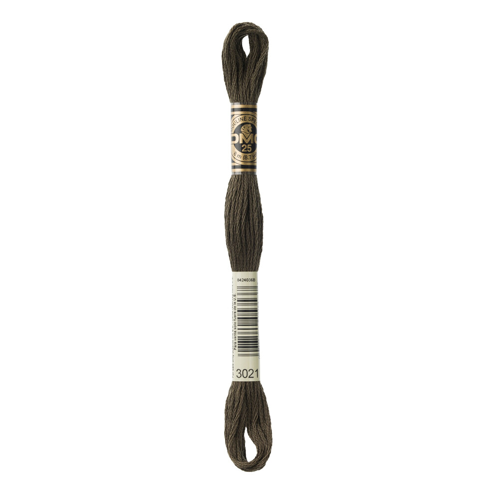 Dmc 6-Strand Embroidery Cotton 8.7yd-Very Dark Brown Grey