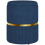 Homcom HOMCOM Round Pouffe Storage Footstool with Cushioned Top Hidden Space Blue 8