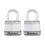 Master Lock Master Lock M1XT Magnum Παράλληλη Σιδερένια Κλειδαριά, 2 Πακέτο Κλειδιά ομοιόμορφα, Ασημί 1