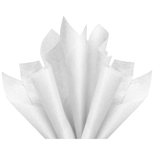 Premium kwaliteit cadeaupapier Basic Solid White Bulk Tissuepapier 15"""""""" x 20"""""""" - 100 vellen 1