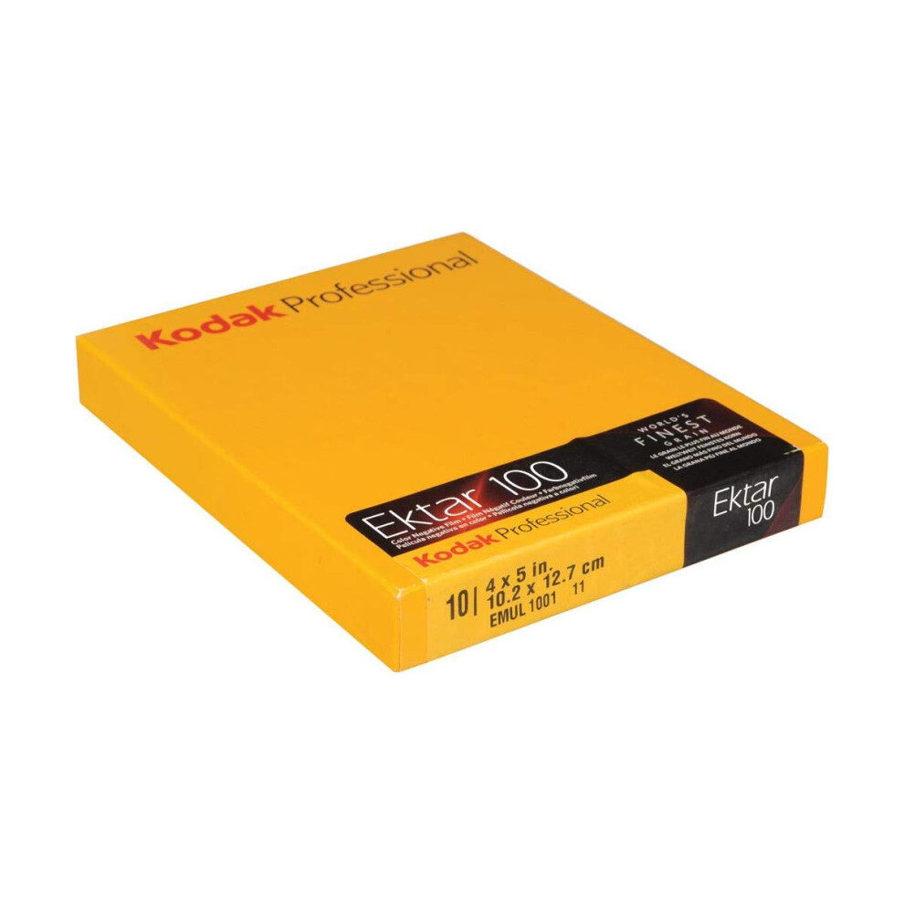 Kodak 158 7484 Professional Ektar Color Negative Film ISO 100  4 x 5 Inches  10 Sheets (Yellow)
